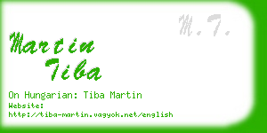 martin tiba business card
